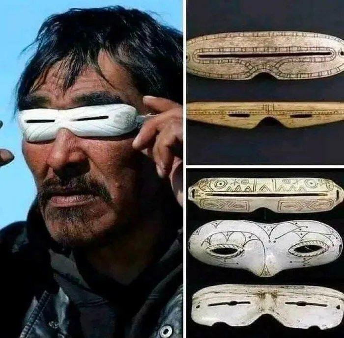 Over 4000 years ago people living above the Arctic Circle were already made their own version of sunglasses to shield their eyes from the
