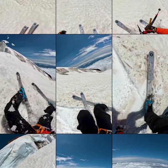 A skier narrowly avoids death by making